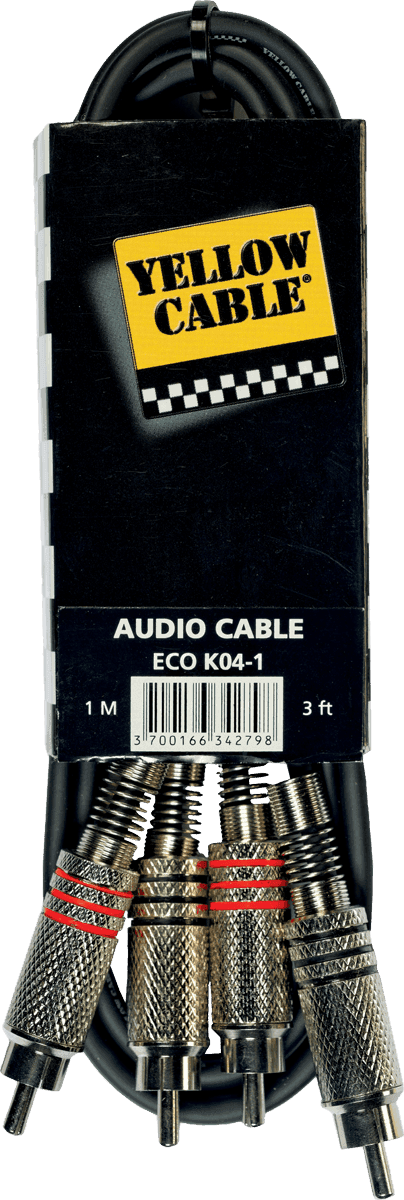 2 x rca to 2 x rca cable 3ft/1m