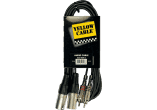 2 x rca to 2 XLR cable 10ft/3m