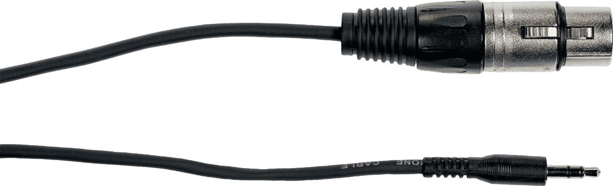 Female XLR to 3,5 mm TRS jack 10ft/3m