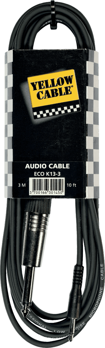 1/4 jack to 3,5 mm jack 10ft/3m