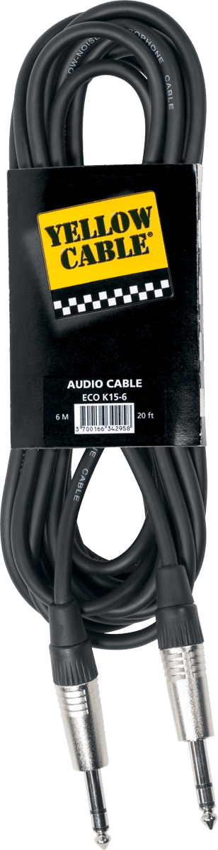 1/4 TRS jack cable 20ft/6m