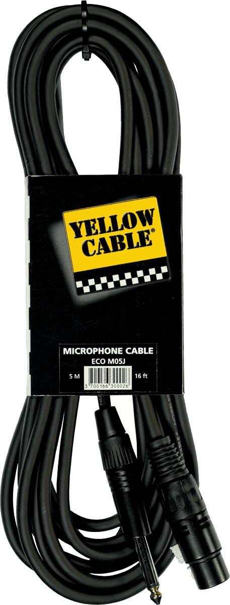 Female xlr to 1/4 jack cable 16ft/5m