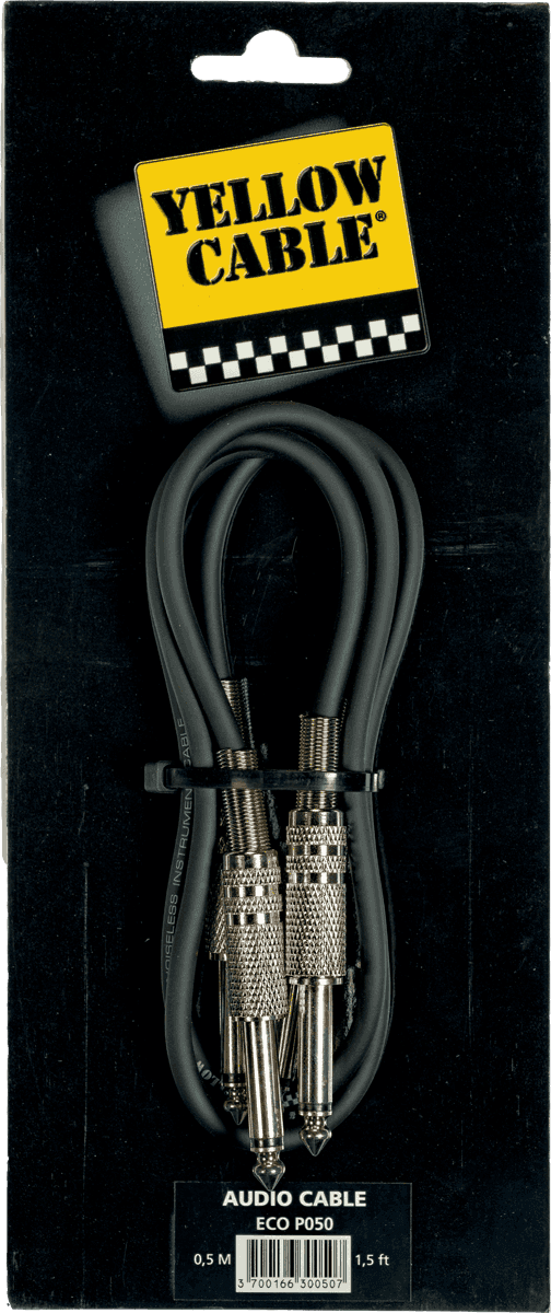 1/4 jack patch cable 1,5ft/0,50m set of 2