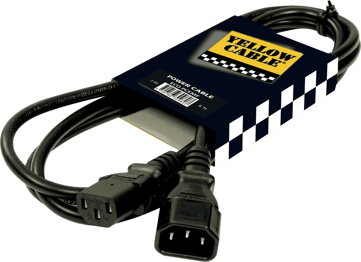 IEC male female power cord extension 