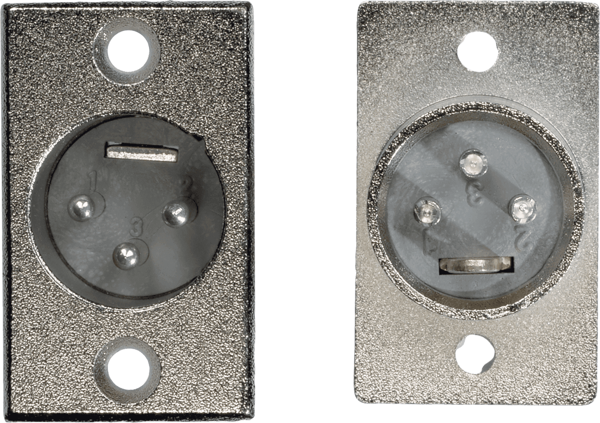 male xlr socket set of 2