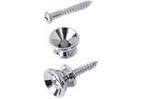 Stratocaster® type strap buttons w/screws - chrome - set of 2