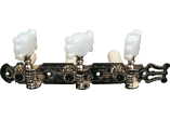 Platinum nickel machine heads with lyre - pearly buttons - 2 set 3 in a row