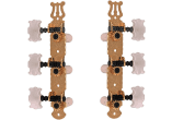 Gold machine heads with lyre - pearly buttons - 2 set 3 in a row