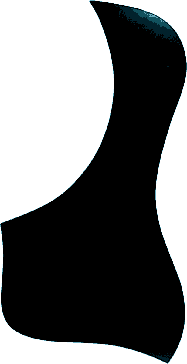 Acoustic Pickguard, Black - 1 Ply