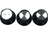 SG® style knobs - 1 volume & 2 Tones - black