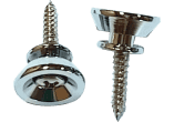 Les Paul® style strap button, Brass, Chrome with Screws 